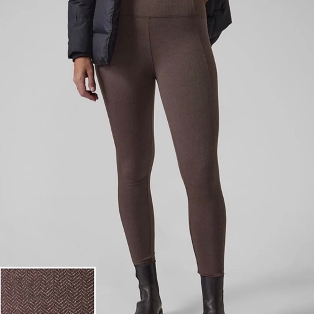 NWT sold out online Brown Sold Athleta Delancey Herringbone Tight S Brown - Picture 4 of 5